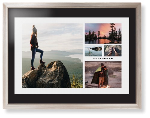 Hero Collage Framed Print, Metallic, Modern, None, Black, Single piece, 24x36, Multicolor, multi