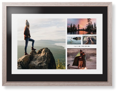 Hero Collage Framed Print, Rustic, Modern, Black, Black, Single piece, 24x36, Multicolor, multi