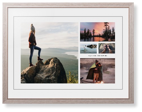 Hero Collage Framed Print, Rustic, Modern, Black, White, Single piece, 24x36, Multicolor, multi