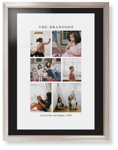 Gallery Montage of Memories Framed Print, Metallic, Modern, None, Black, Single piece, 24x36, White, white