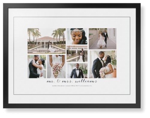Clean Gallery Collage of Eight Framed Print, Black, Contemporary, Black, White, Single piece, 24x36, Multicolor