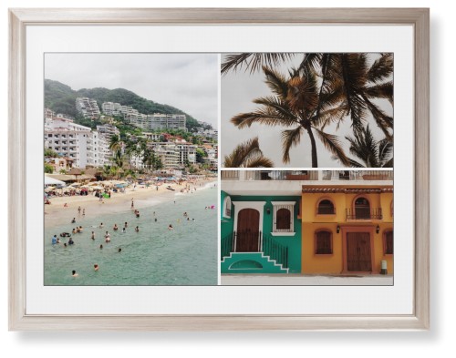 Gallery of Three Framed Print, Metallic, Modern, Black, White, Single piece, 24x36, Multicolor, multi