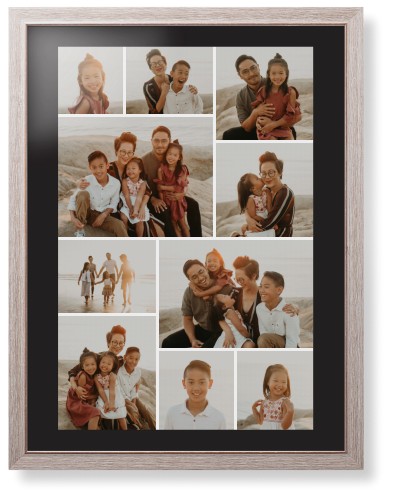 Gallery of Ten Framed Print, Rustic, Modern, Black, Black, Single piece, 24x36, Multicolor, multi