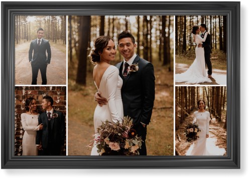 Gallery of Five Framed Print, Black, Classic, None, None, Single piece, 24x36, Multicolor