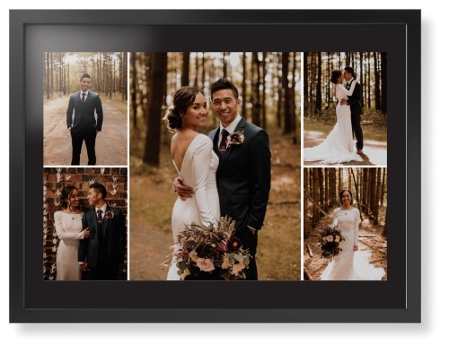 Gallery of Five Framed Print, Black, Contemporary, None, Black, Single piece, 24x36, Multicolor