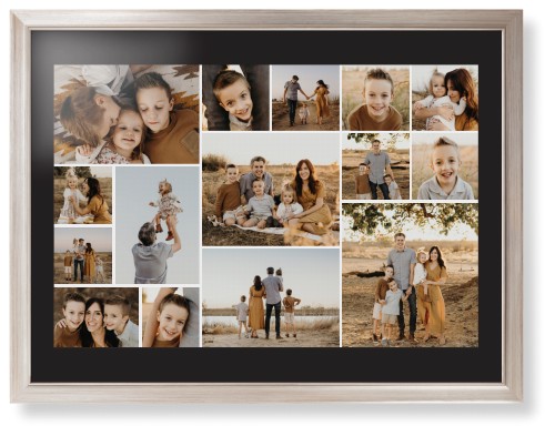 Gallery of Fifteen Framed Print, Metallic, Modern, Black, Black, Single piece, 24x36, Multicolor, multi