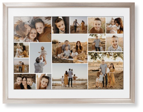 Gallery of Fifteen Framed Print, Metallic, Modern, Black, White, Single piece, 24x36, Multicolor, multi