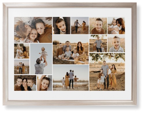 Gallery of Fifteen Framed Print, Metallic, Modern, White, White, Single piece, 24x36, Multicolor, multi