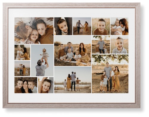 Gallery of Fifteen Framed Print, Rustic, Modern, None, White, Single piece, 24x36, Multicolor, multi