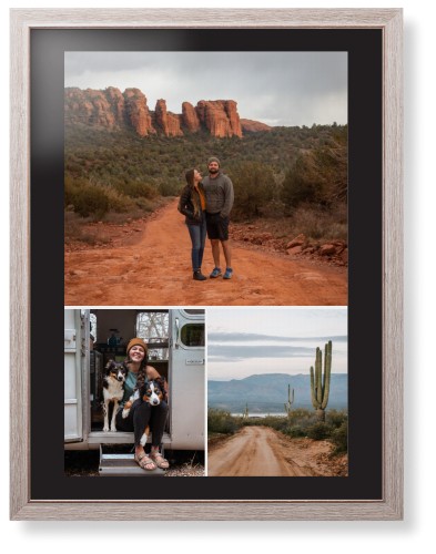 Gallery of Three Portrait Framed Print, Rustic, Modern, None, Black, Single piece, 24x36, Multicolor, multi