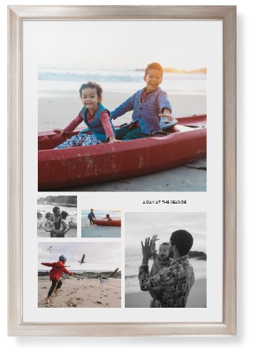 Hero Collage Portrait Framed Print, Metallic, Modern, None, None, Single piece, 24x36, Multicolor