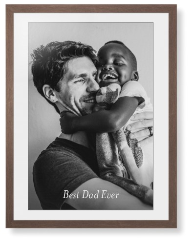 Gradient Portrait Framed Print, Walnut, Contemporary, Black, White, Single piece, 24x36, White