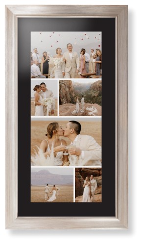 Gallery of Six Panoramic Framed Print, Metallic, Modern, None, Black, Single piece, 10x24, Multicolor, multi