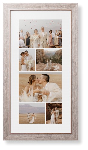 Gallery of Six Panoramic Framed Print, Rustic, Modern, White, White, Single piece, 10x24, Multicolor, multi