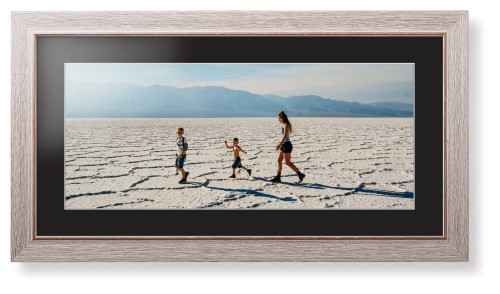 Panoramic Gallery of One Framed Print, Rustic, Modern, White, Black, Single piece, 10x24, Multicolor