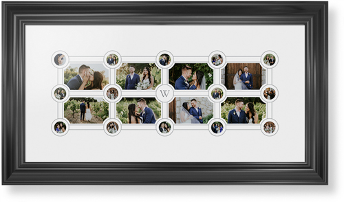 Vintage Family Tree Framed Print, Black, Classic, None, White, Single piece, 10x24, White