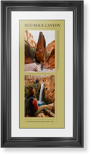 Editorial Snap Framed Print, Black, Classic, Black, White, Single piece, 10x24, Yellow, classic yellow