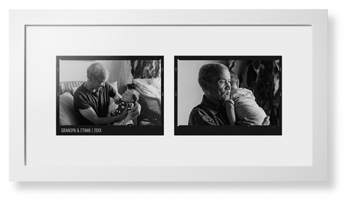 Film Frame Framed Print, White, Contemporary, White, White, Single piece, 10x24, White, white