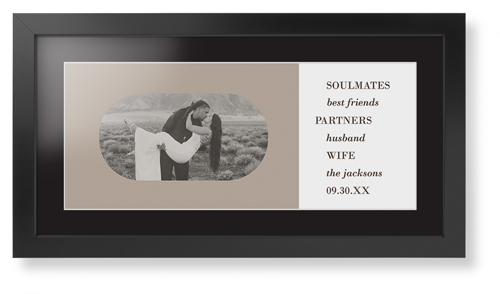 Traits of the Best Framed Print, Black, Contemporary, White, Black, Single piece, 10x24, Beige