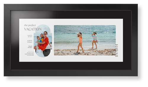 Travel Infographic Framed Print, Black, Contemporary, None, Black, Single piece, 10x24, Gray