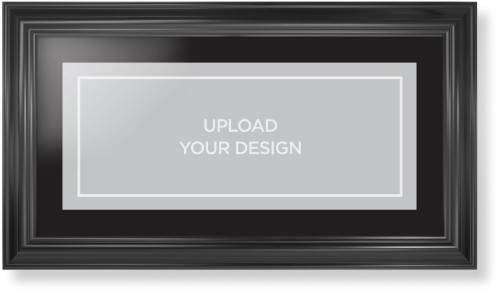 Upload Your Own Design Framed Print, Black, Classic, None, Black, Single piece, 10x24, Multicolor, multi