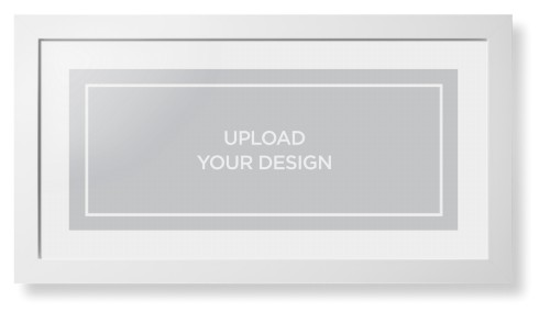 Upload Your Own Design Framed Print, White, Contemporary, White, White, Single piece, 10x24, Multicolor, multi