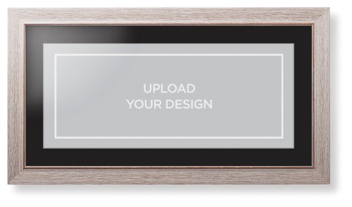 Upload Your Own Design Framed Print, Rustic, Modern, White, Black, Single piece, 10x24, Multicolor