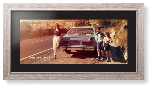 Gallery Panoramic Framed Print, Rustic, Modern, None, Black, Single piece, 10x24, Multicolor