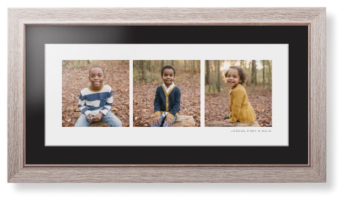Panoramic Gallery of Three Framed Print, Rustic, Modern, White, Black, Single piece, 10x24, Multicolor, multi