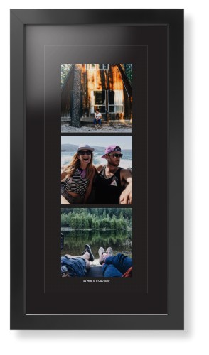 Panoramic Gallery of Three Portrait Framed Print, Black, Contemporary, None, Black, Single piece, 10x24, Multicolor, multi