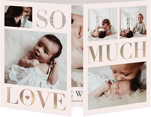 Pink Baby Girl Announcement Cards