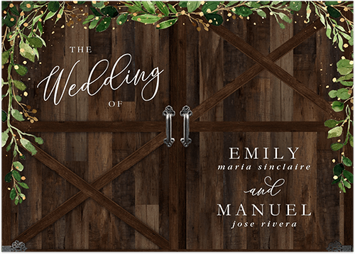 Barn Door 5x7 Gate Fold Card by Yours Truly | Shutterfly