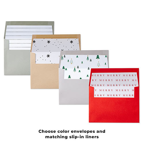 Holiday Discount Envelopes for your 5x7 Christmas Cards with