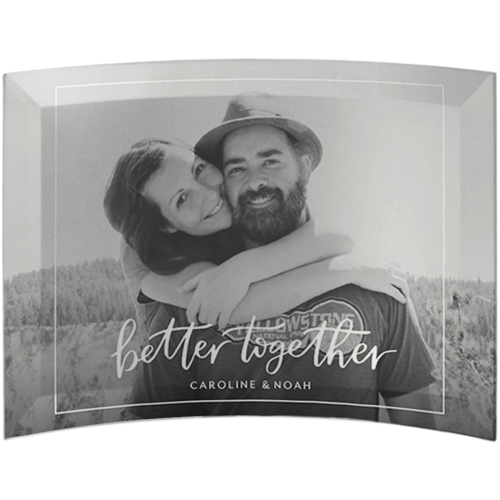 Better Together Border Curved Glass Print, 5x7, Curved, White, white