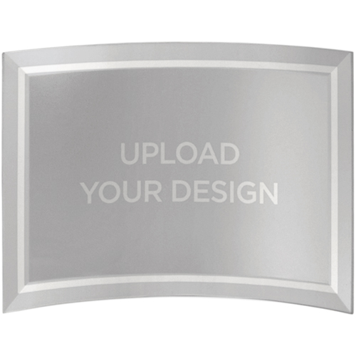 Upload Your Own Design Curved Glass Print, 5x7, Curved, Multicolor