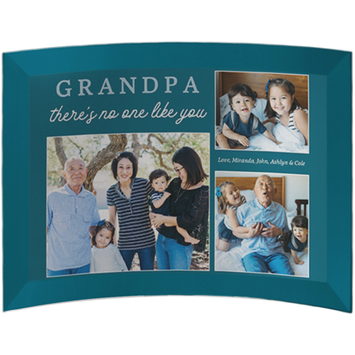 No One Like You Curved Glass Print, 5x7, Curved, Blue, azure