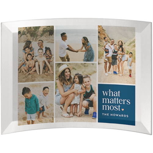 What Matters Most Curved Glass Print, 5x7, Curved, Blue