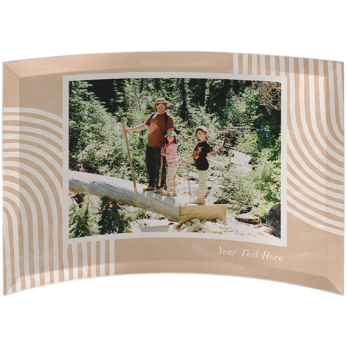 Boho Arches Curved Glass Print, 7x10, Curved, Beige, pueblo