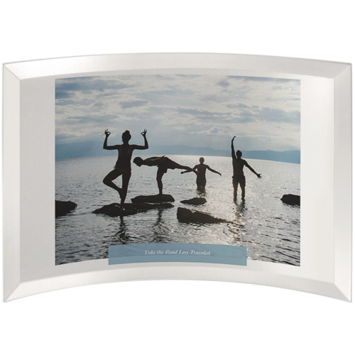 Simple Overlay Curved Glass Print, 7x10, Curved, White