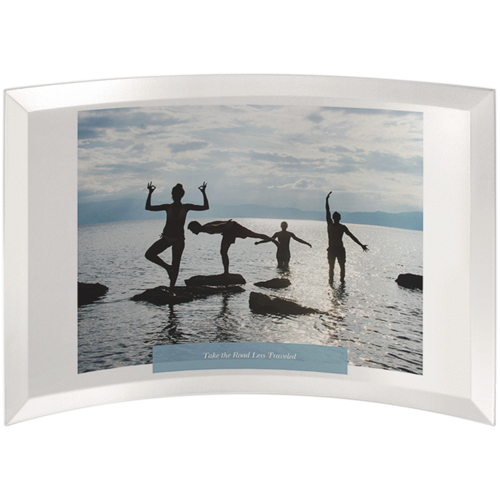 Simple Overlay Curved Glass Print, 7x10, Curved, White, white