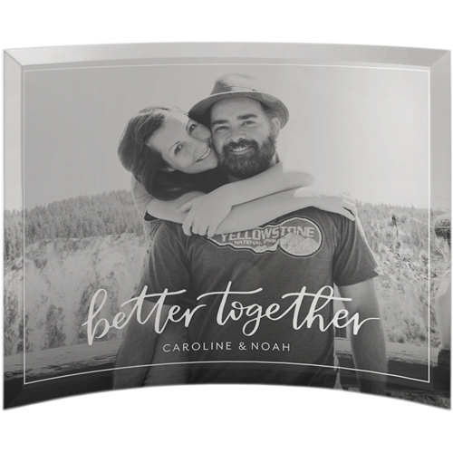 Better Together Border Curved Glass Print, 10x12, Curved, White