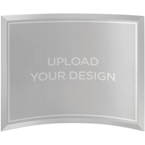 Upload Your Own Design Curved Glass Print, 10x12, Curved, Multicolor