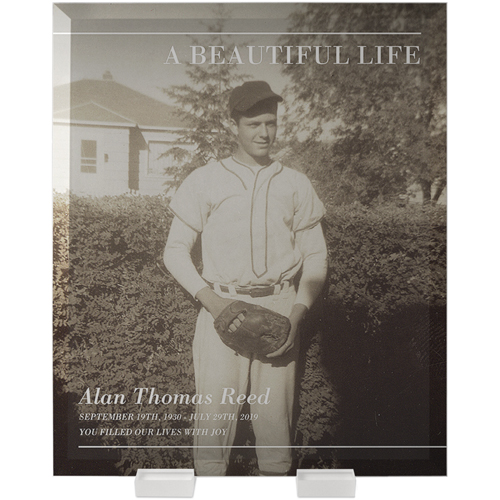 Beautiful Life Flat Glass Print, 10x12, Flat, White, white