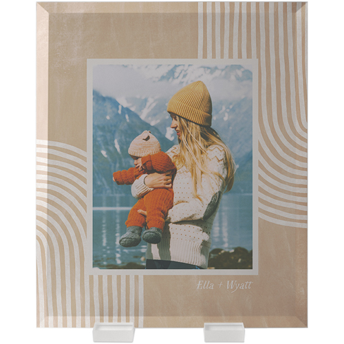 Boho Arches Flat Glass Print, 10x12, Flat, Beige, pueblo