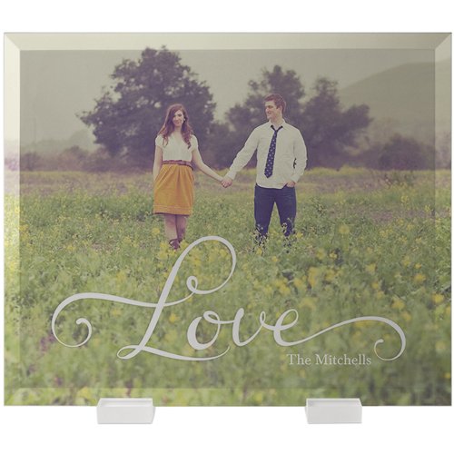 Hand-Lettered Love Flat Glass Print, 10x12, Flat, White