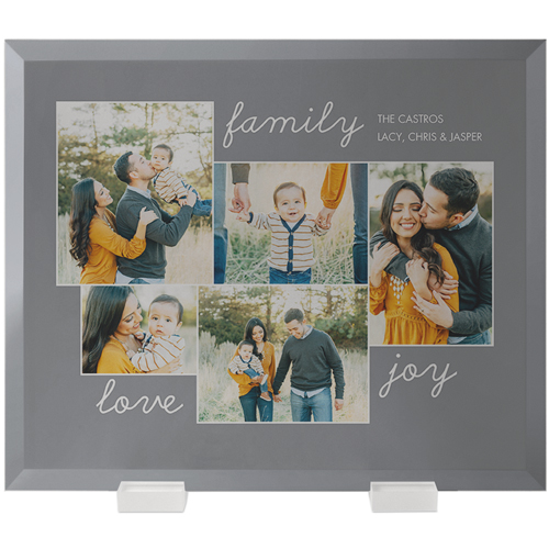 New Family Sentiment Flat Glass Print, 10x12, Flat, Gray