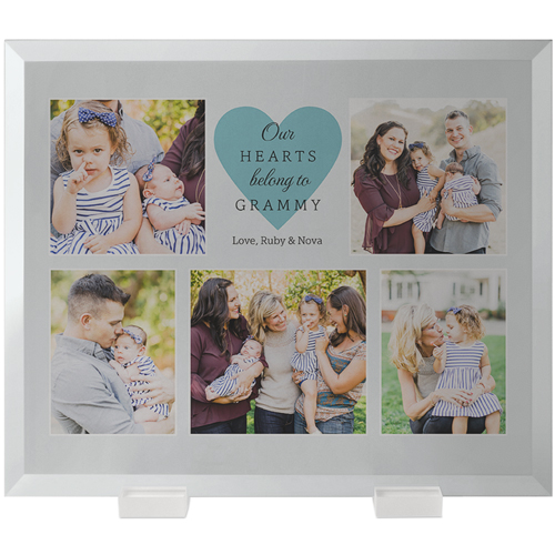 Our Hearts Flat Glass Print, 10x12, Flat, Gray, air