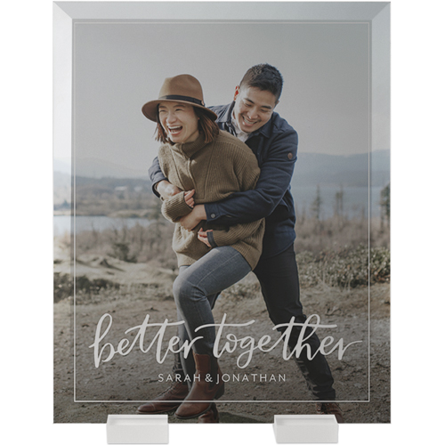 Better Together Border Flat Glass Print, 8x10, Flat, White