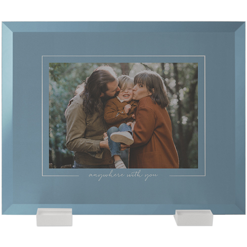 Simple Outline Border Flat Glass Print, 8x10, Flat, Black