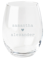 perfect pair heart wine glass